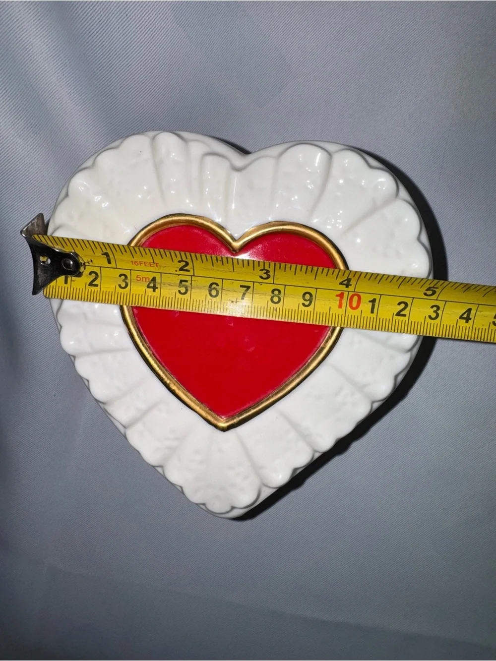 Vintage Telefora Valentine Planter/Vase Ruffled Heart Love